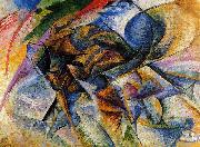 Umberto Boccioni Dynamism of a Biker oil on canvas